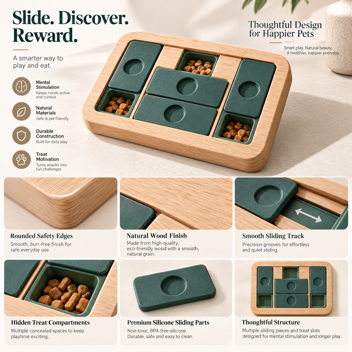 Hartvenix™ Sliding Puzzle Treat Feeder