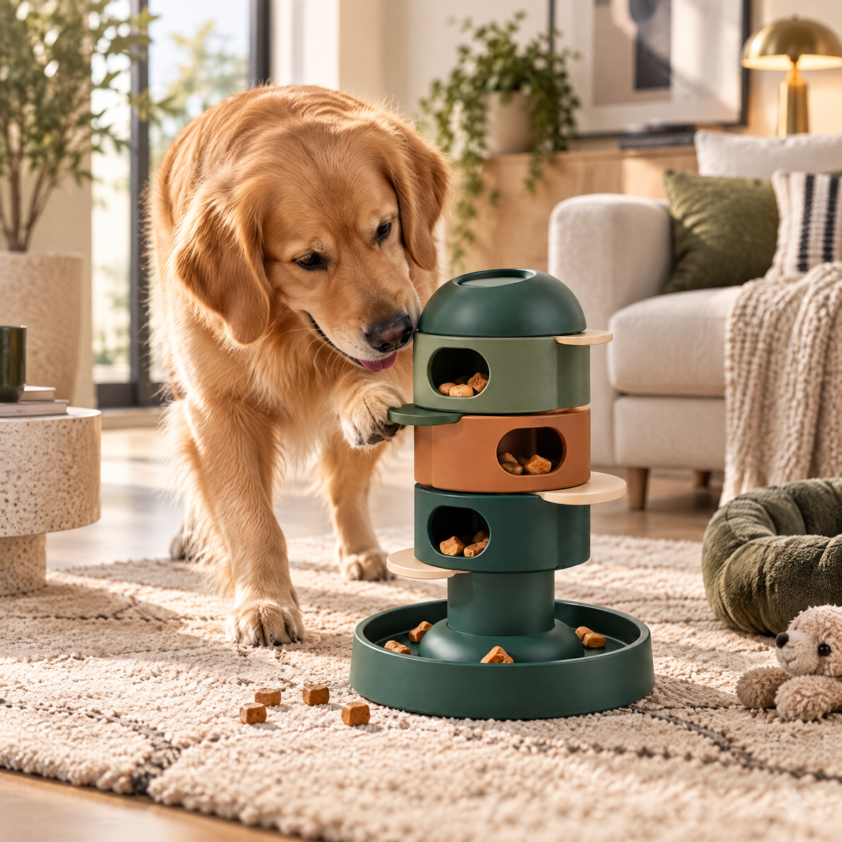 Hartvenix⢠Multi-Level Treat Puzzle Tower in-use product photograph