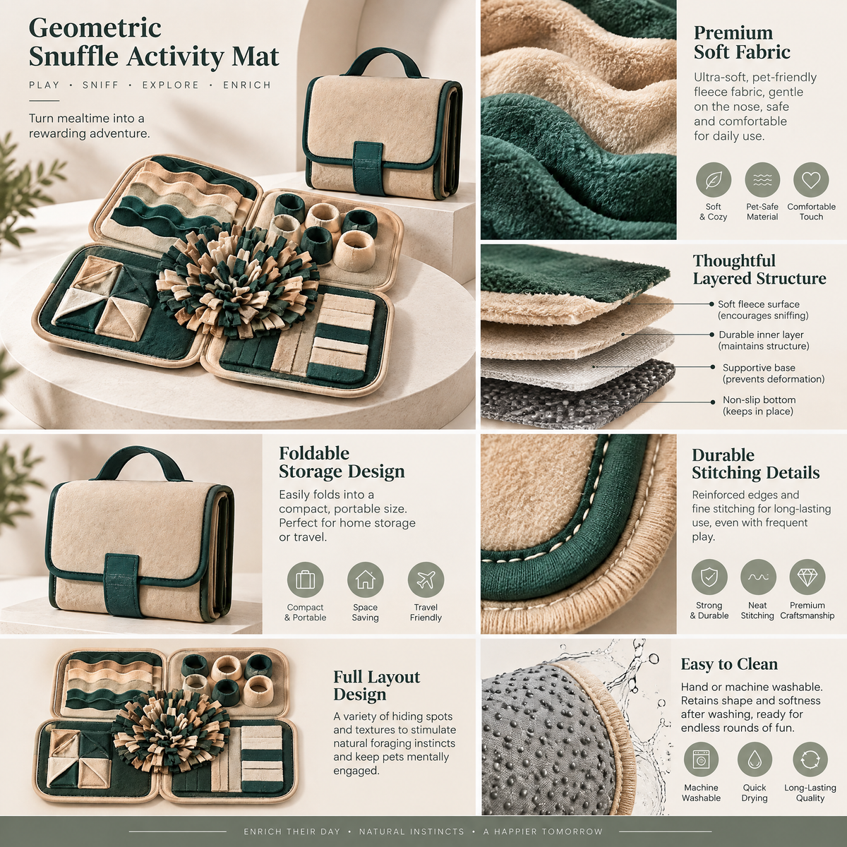 Hartvenix™ Portable Snuffle Activity Mat