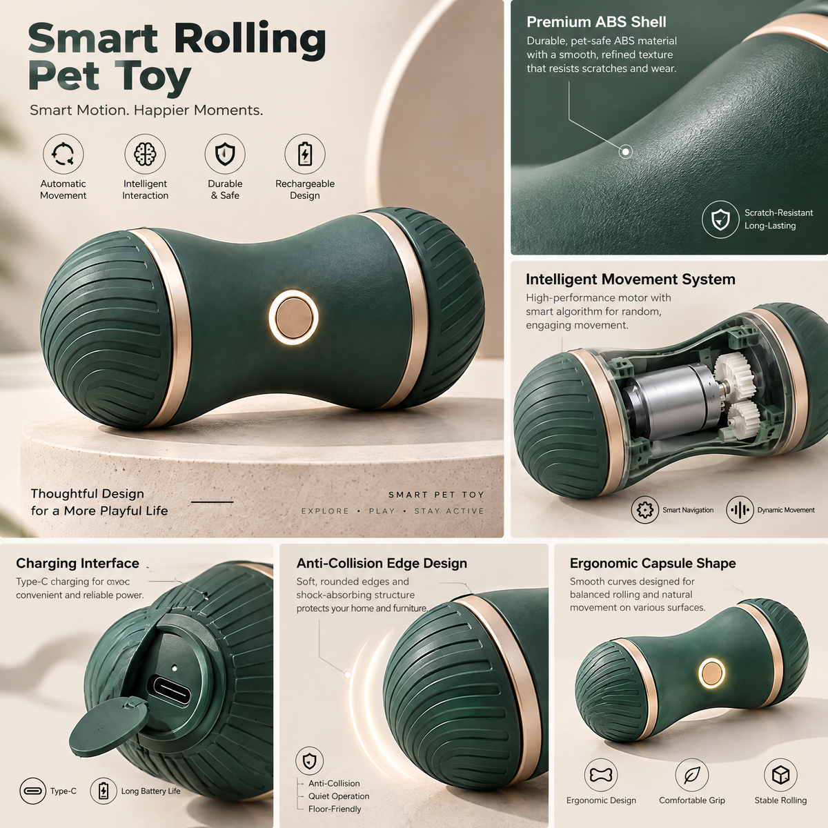 Hartvenix™ Interactive Dumbbell Chew Toy