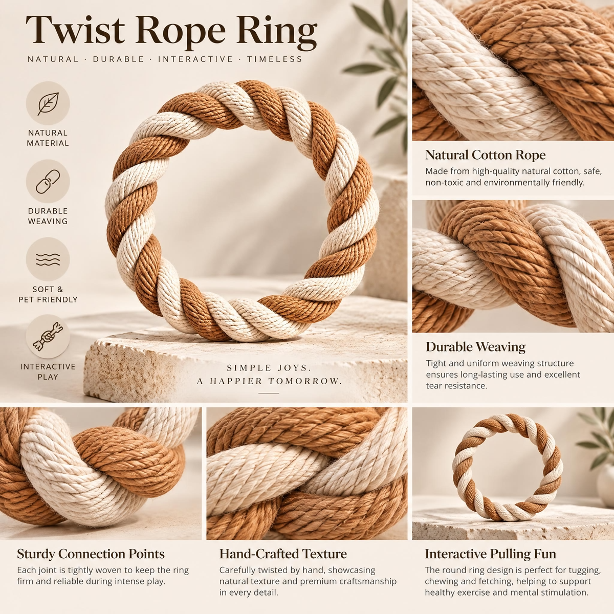 Hartvenix™ Braided Cotton Rope Ring