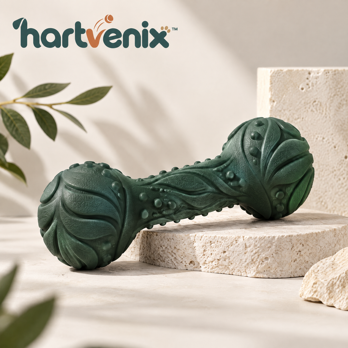 Hartvenix™ Textured Dumbbell Chew Toy official product photo