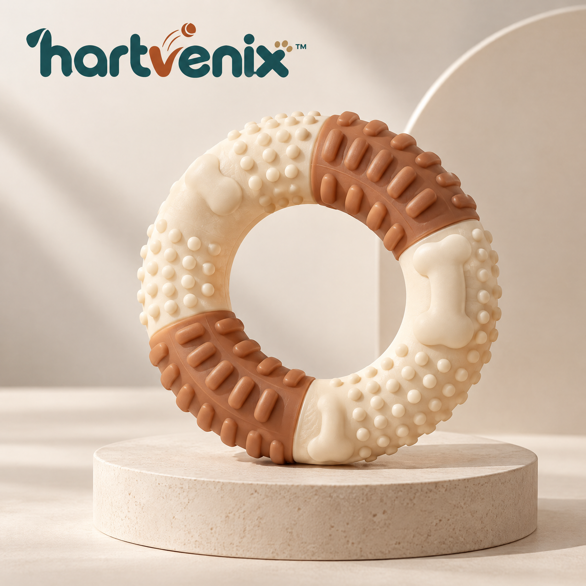 Hartvenix™ Textured Ring Chew Toy official product photo
