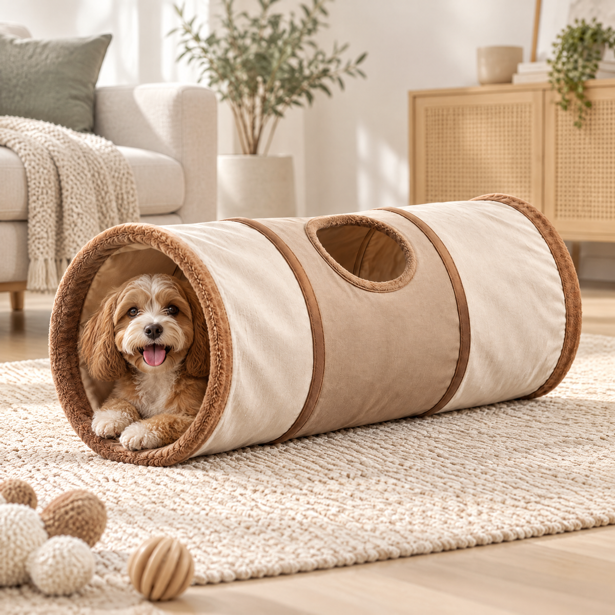 Hartvenix⢠Cozy Pet Play Tunnel in-use product photograph