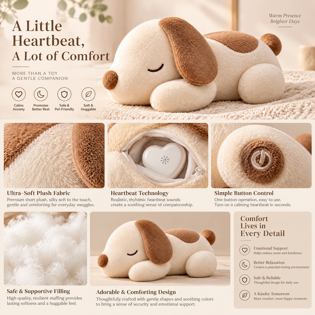 Hartvenix™ Sleepy Puppy Plush Cushion